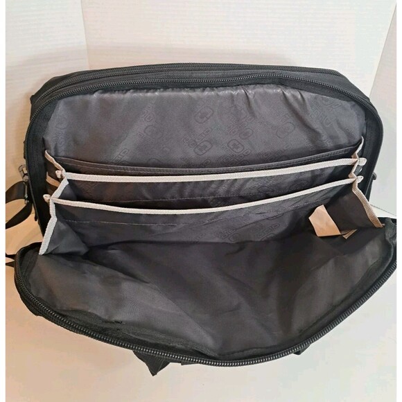 Ogio Multi Zip Messenger Laptop Black Bag Utility Travel Storage Pockets 18"x12" - Picture 7 of 13